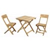Rojaplast dřevěný bistro nebo balkonový set FILAX stůl + 2x skládací židle