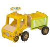 KidLand Dřevěné odrážedlo Ride On Traktor žluté
