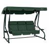 GardenLine Luxusní zahradní houpačka s lůžkem a držáky na nápoje pro 3 osoby 200 × 120 × 164 cm SORENTINO Mesh Green zelená