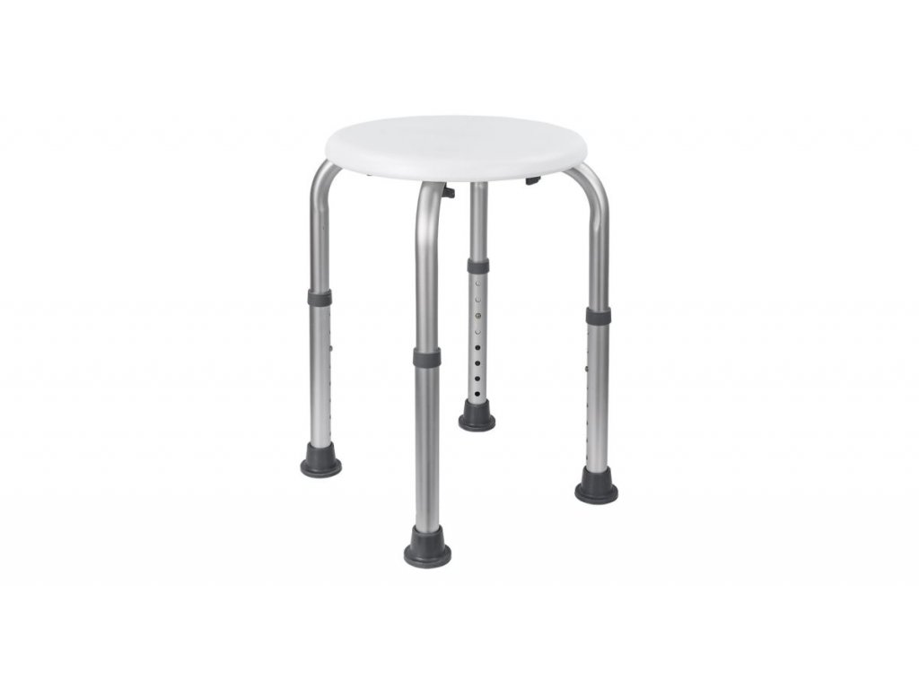 HomeLife Koupelnová stolička výškově stavitelná SVS21, bílá