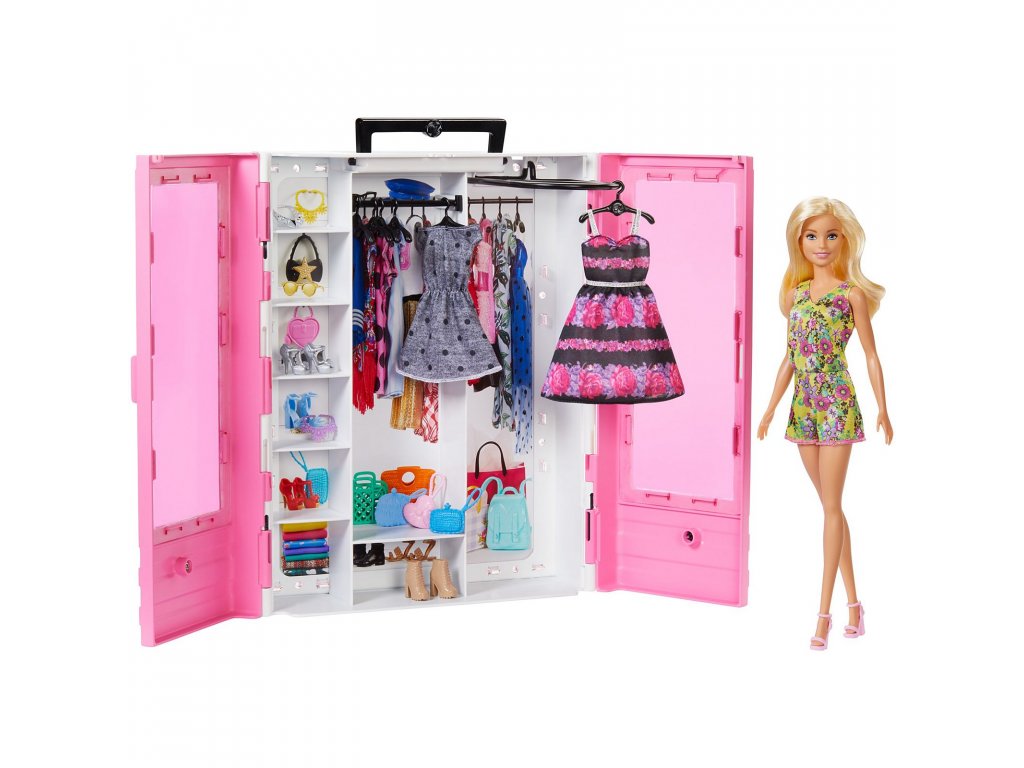 Mattel Barbie Skříň na šaty s příslušenstvím GBK12