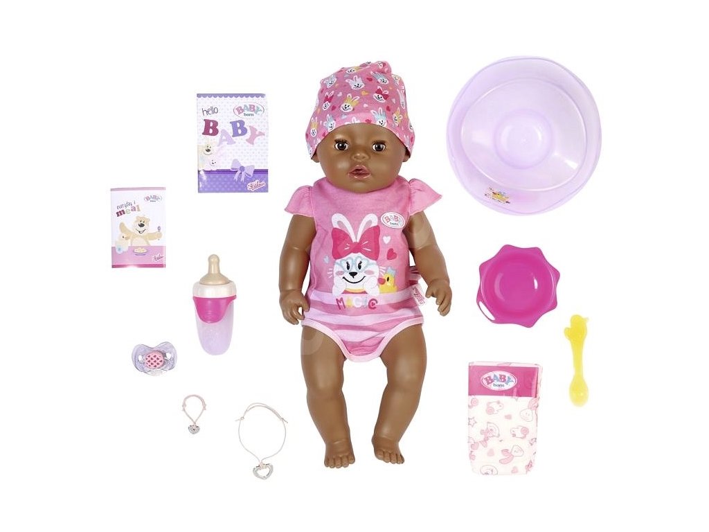 BABY born Panenka s kouzelným dudlíkem černoška 43 cm