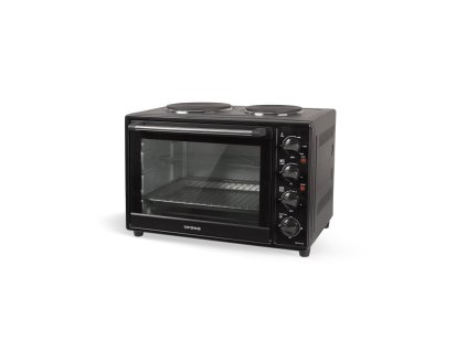 Elektrická trouba Orava Elektra X1 se dvěma plotýnkami, grilem a otočným rožněm