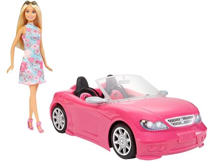 Mattel Barbie auto kabriolet s panenkou FPR57
