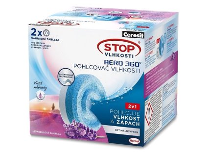 Ceresit Stop vlhkosti Aero 360° náhradní tablety 2 x 450 g Levandule