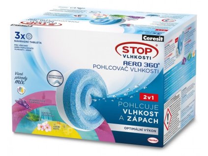 Ceresit Stop vlhkosti Aero 360° náhradní tablety 3 x 450 g Mix vůní