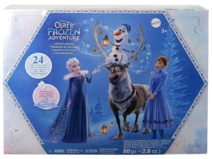 MATTEL Adventní kalendář 2024 Frozen Ledové Království s mini panenkami hwx20