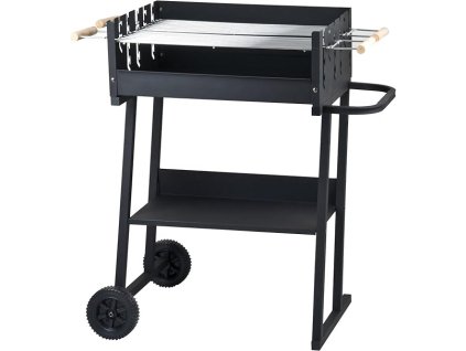 GardenMeister Zahradní pojízdný gril na dřevěné uhlí Party Trolley BBQ WM044249 10
