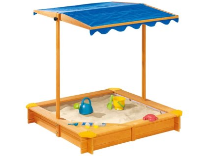 KidLand Pískoviště se stříškou 118x118x118 cm 435243 modrá 4