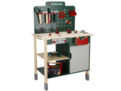 KidLand Dětský dřevěný pracovní stůl s nářadím Ponk 486021