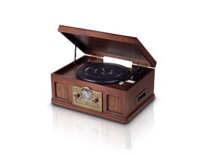 Gramofon s radiem, CD a kazetovým přehrávačem Platinium Music Center 5v1 E 6289