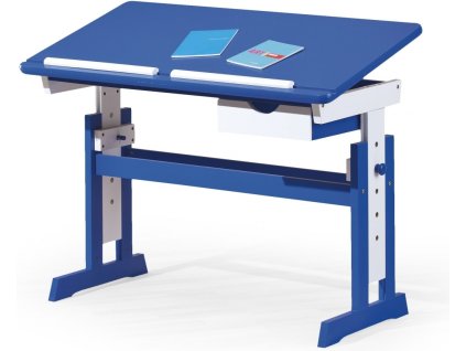 rostoucí nastavitelný dětský psací stůl Paco pro chlapce modrý bílý