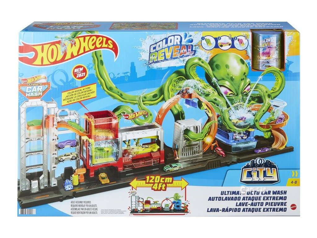 E-shop Mattel Hot Wheels City Ultimátna umývačka s chobotnicou
