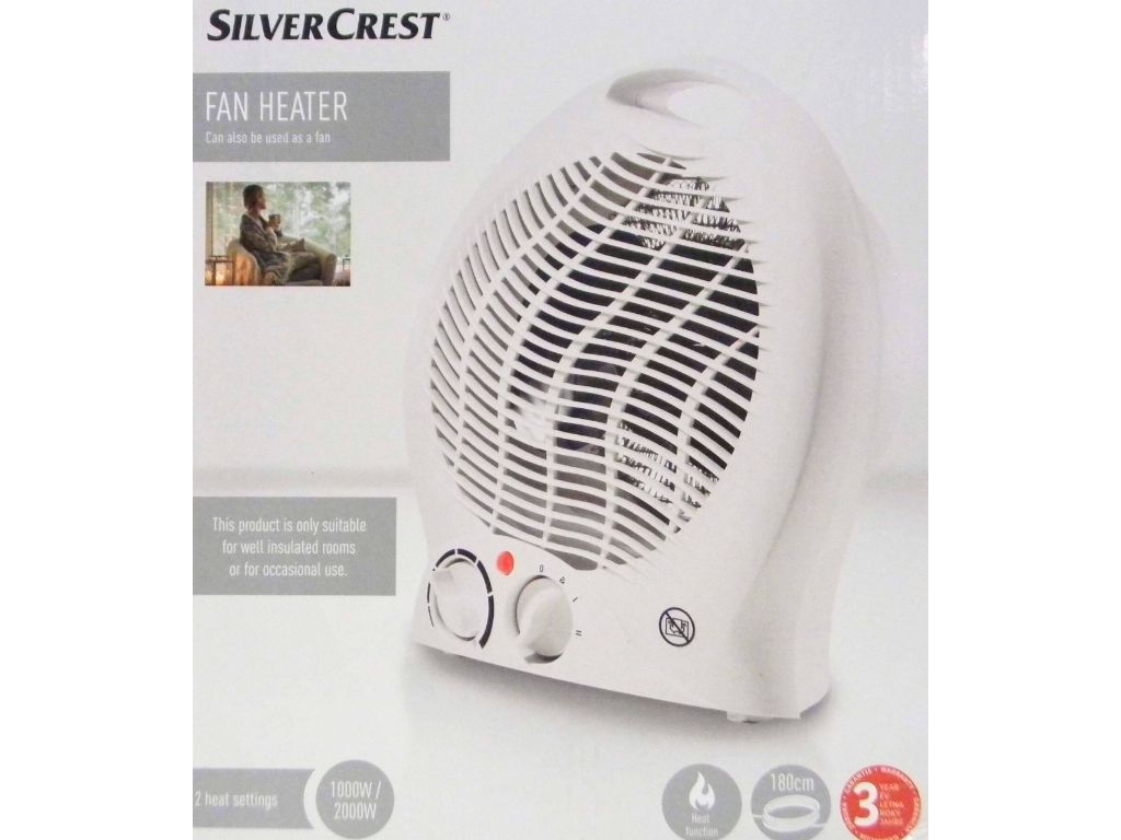 E-shop Teplovzdušný ventilátor Silvercrest SHL 2000 A1 - bílý