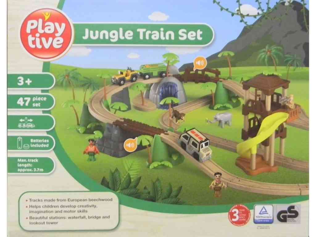 E-shop Playtive Drevená železnica Džungľa