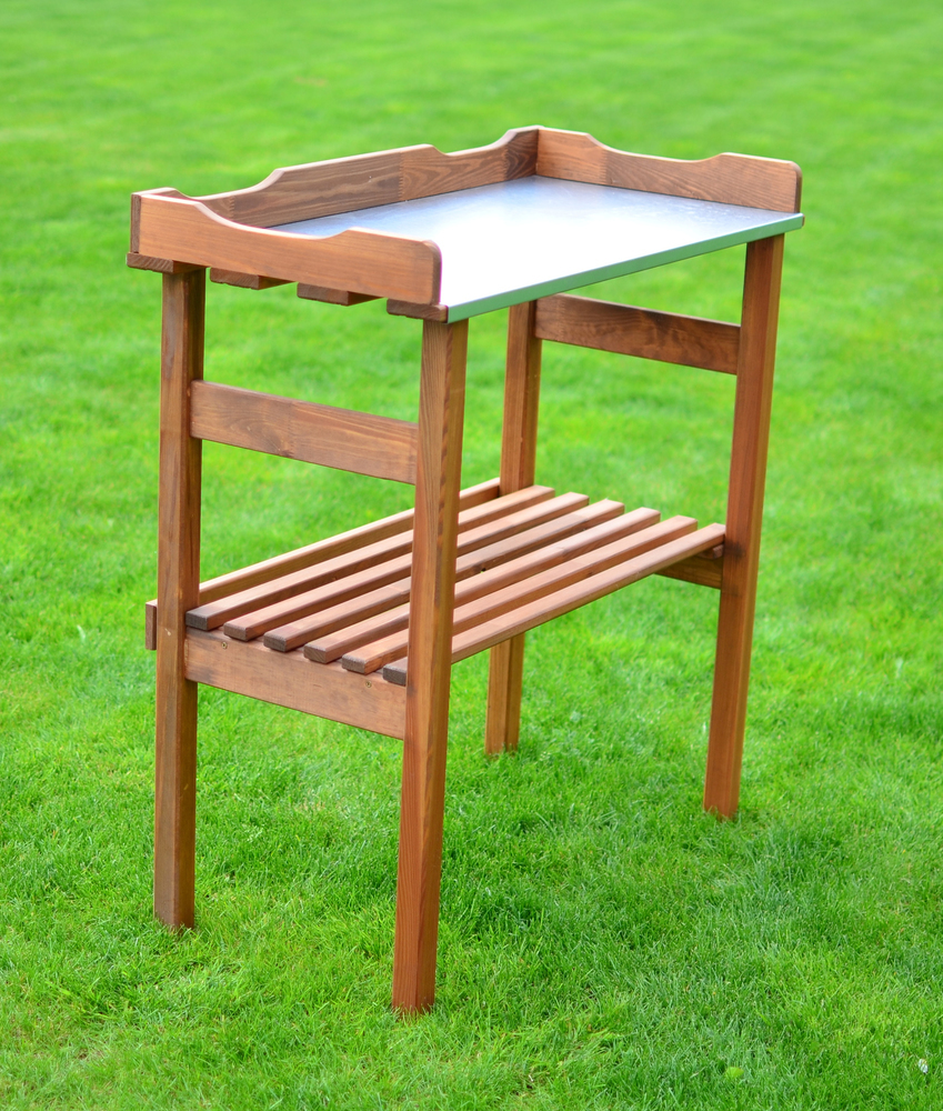 E-shop Rojaplast Záhradný stolík pre VÝSADBU drevený