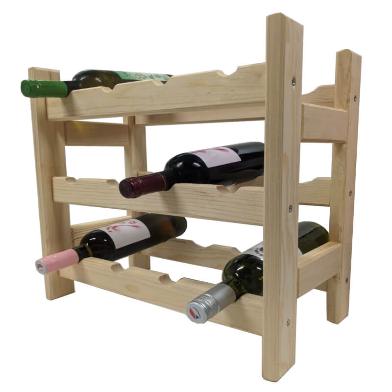 Krušnohorský nábytok Drevený stojan na víno V4X3 44 x 45 x 25 cm borovica