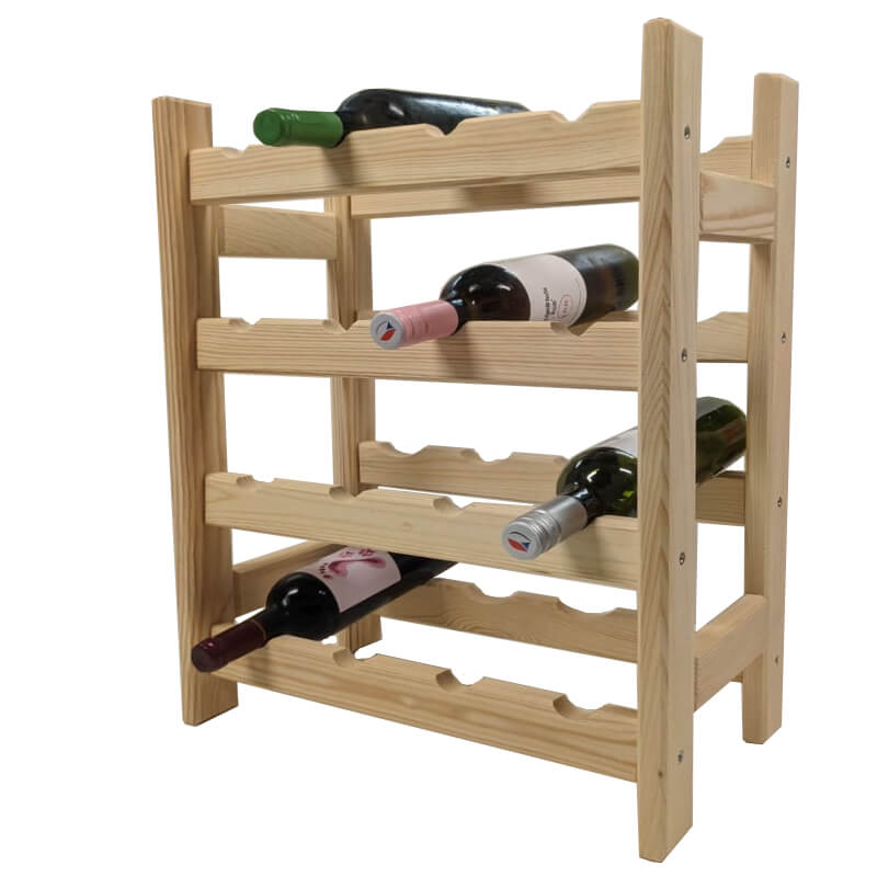 E-shop Krušnohorský nábytok Drevený stojan na víno V4X4 44 x 60 x 25 cm borovica