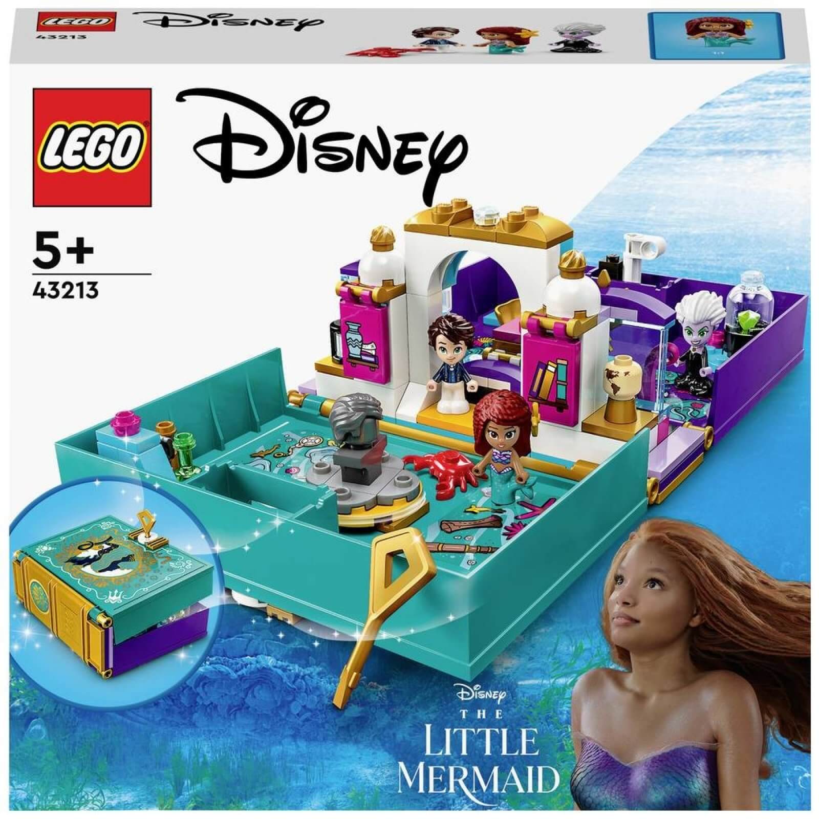 E-shop LEGO Disney 43213 Malá morská víla a jej rozprávková kniha