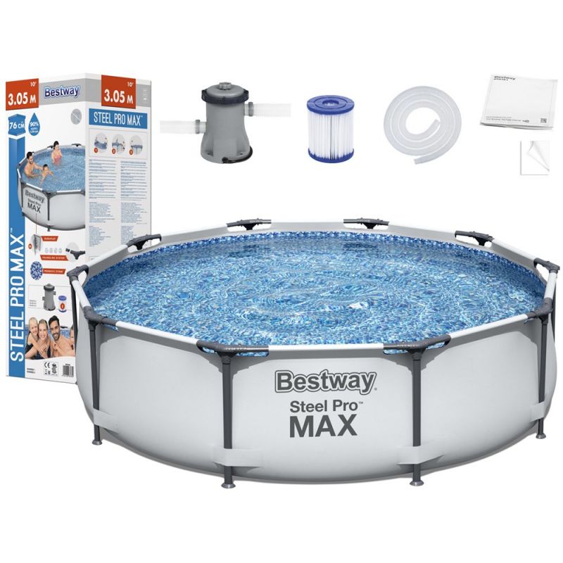 Bazén Bestway Steel Pro Frame 3,05 x 0,76 m 56408 + Kartušová filtrácia