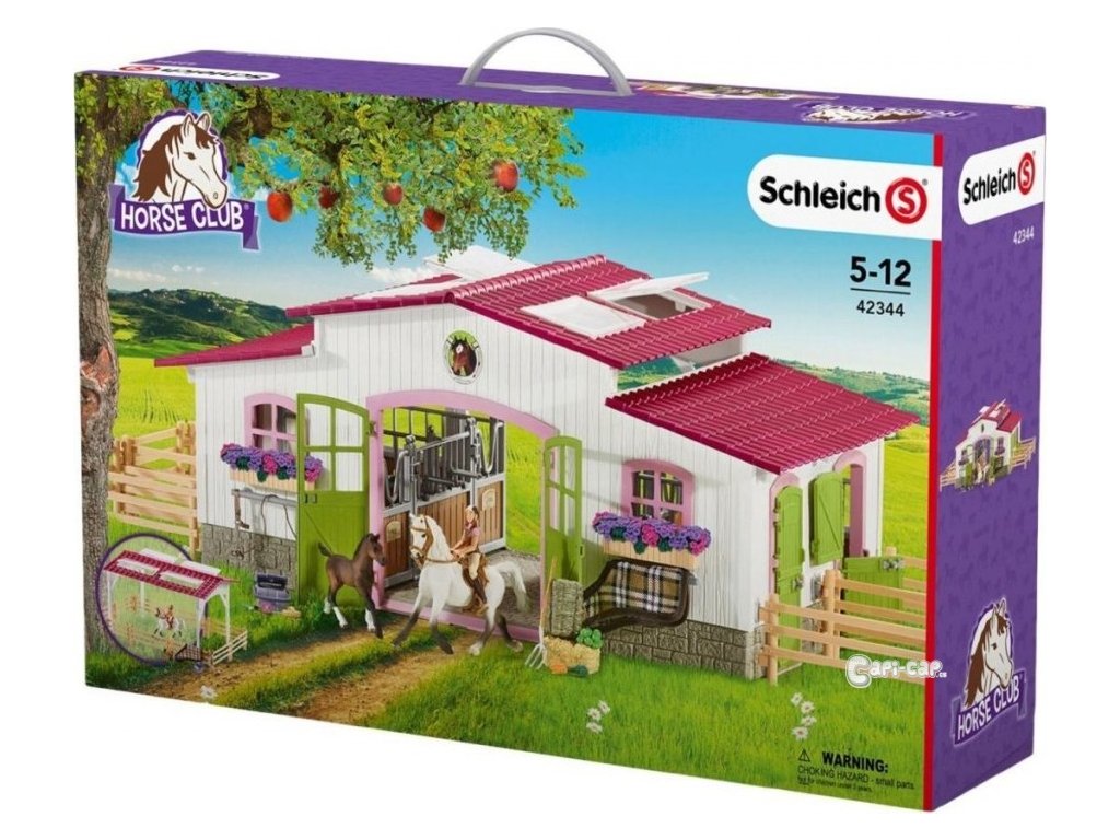 Schleich 42344 Stajňa s koňmi a príslušenstvom