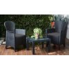 PROGARDEN Zahradní nábytek ratan AKITA sada 3 ks + polstry antracit 2