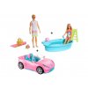 Mattel Barbie Gift set Cabrio s Barbie, Kenem a bazénem GJB71