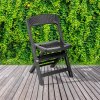 Progarden Zahradní plastová skládací židle Asso Rattan antracit 1