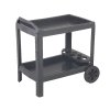 Prograden Plastový zahradní pojízdný odkládací servírovací stolek Astro 53x74x73 cm antracit
