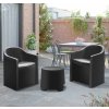 PROGARDEN Zahradní nábytek ratan LUNA sada 3 ks + polstry antracit 2