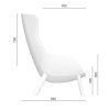Terra Lounge TE-XL-D – rozměrový výkres 2