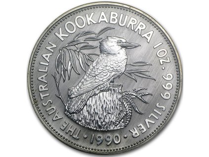 australian kookaburra stribrna mince 1oz 1990