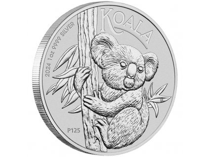 australian koala stribrna mince 1oz 2024