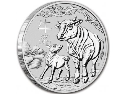 australian lunar series iii stribrna mince 1oz 2021