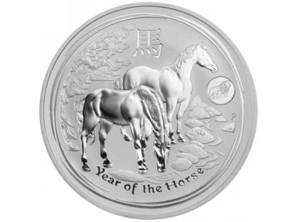 australian lunar series ii stribrna mince 1oz 2014 year of the horse bavarian lion privy