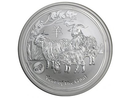 australian lunar series ii stribrna mince 1oz 2015 year of the goat bavarian lion privy
