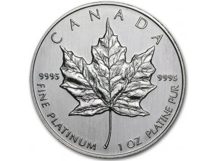 canadian maple leaf stribrna mince 1oz 1992