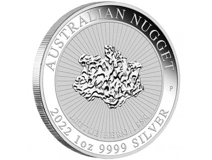 australian nugget stribrna mince 1oz 2022 little hero