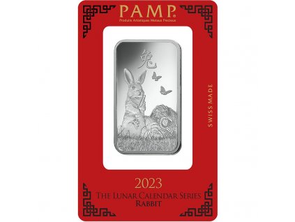 pamp lunar rabbit stribrny slitek 1oz 2023 card front