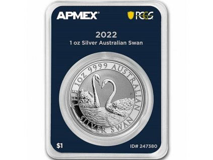 australian swan stribrna mince 1oz 2022 mintdirect premier single pcgs firststrike