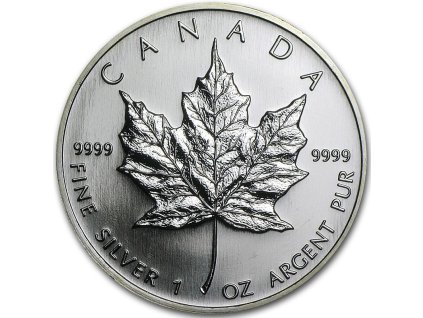 canadian maple leaf stribrna mince 1oz 2006