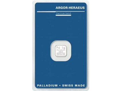 argor heraeus palladiovy slitek 1 g predni