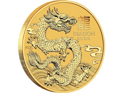 australian lunar series iii zlata mince 1 10oz 2024 year of the dragon