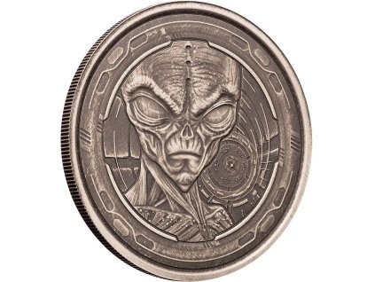 ghana alien stribrna mince 1oz 2022 antique