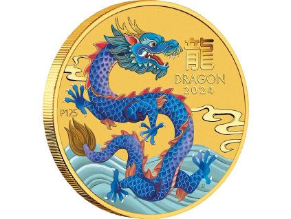 australian lunar series iii zlata mince 1 10oz 2024 year of the dragon barvena