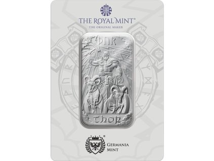 norse gods stribrny slitek 1oz 2025 thor blistr predni