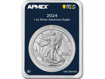 american eagle stribrna mince 1oz 2024 apmex mintdirect premier pcgs