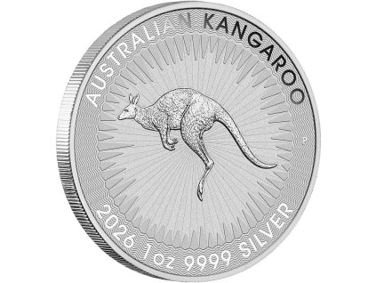 australian kangaroo stribrna mince 1oz 2026
