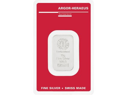 argor heraeus stribrny slitek 10 g