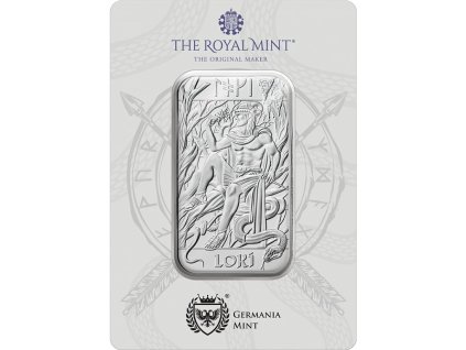 norse gods stribrny slitek 1oz 2025 loki